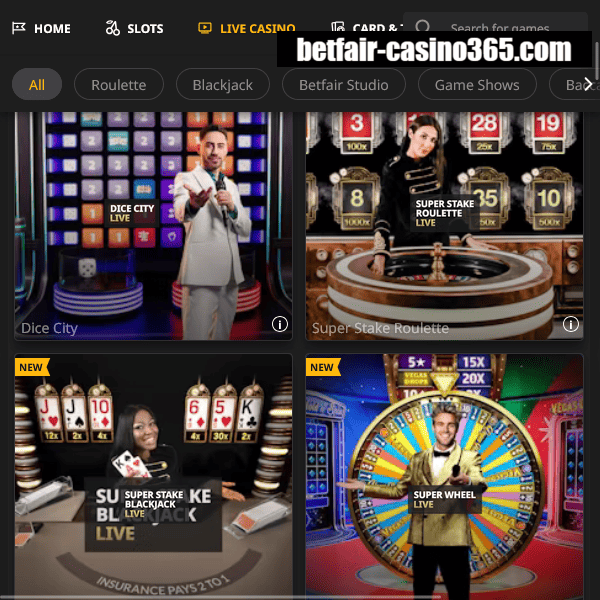 Betfair Live Casino Super Boost Blackjack and Fireball Roulette